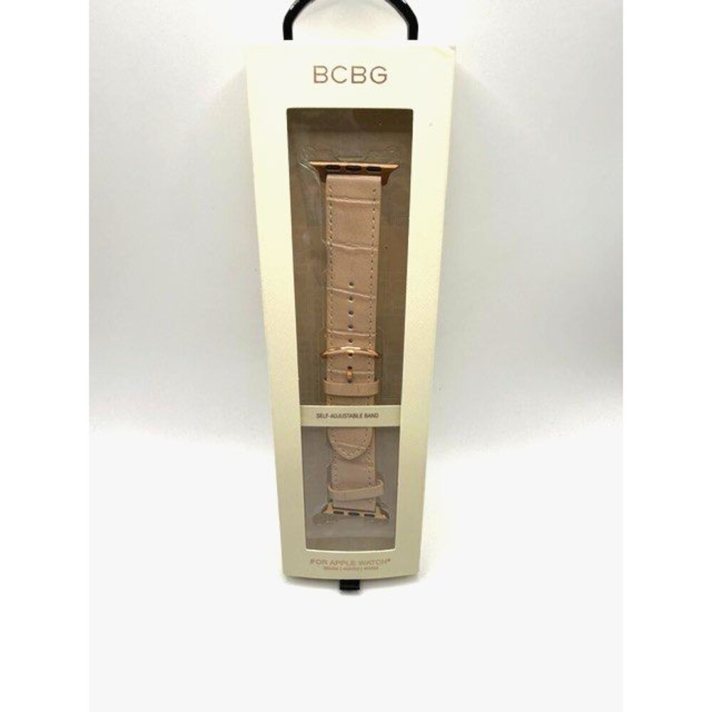 NEW BCBG Apple Watch Band 38mm 40mm 41mm Blush Pink Faux Leather Strap